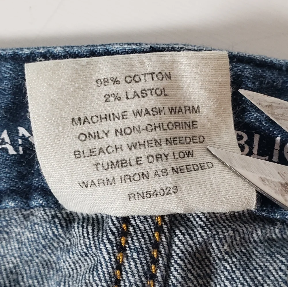 Vtg Banana Republic Denim Jeans 8 Contour Boot Cut Dark Wash Mid Rise Stretch